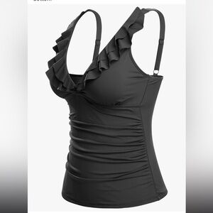 Yonique Women's Tankini Top Only Tummy Control Bathing Suit Top XXL